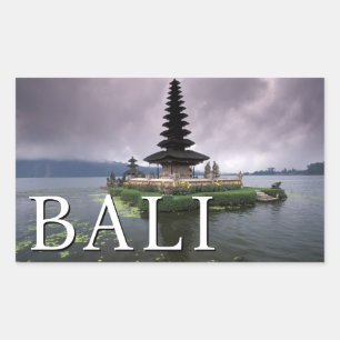 Ulun Danu Tempel   Bali, Indonesië Rechthoekige Sticker