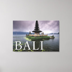 Ulun Danu Temple Bali, Indonesië Canvas Afdruk