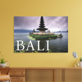 Ulun Danu Temple | Bali, Indonesië Canvas Afdruk (Insitu (Woonkamer))