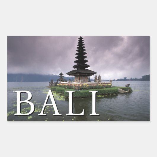 Ulun Danu Temple | Bali, Indonesië Rechthoekige Sticker (Voorkant)