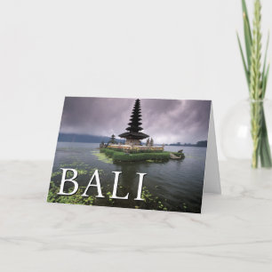 Ulun Danu Temple   Bali, Indonesië Verjaardag Kaart