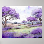 Ulupalakua Jacaranda Bomen Poster (Voorkant)