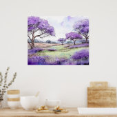Ulupalakua Jacaranda Trees Poster (Keuken)