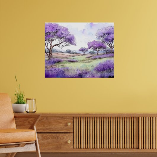 Ulupalakua Jacaranda Trees Poster (Woonkamer 2)