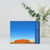 uluru australia blue sky briefkaart (Staand voorkant)