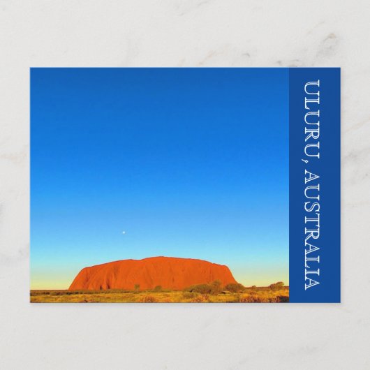 uluru australia blue sky briefkaart (Voorkant)