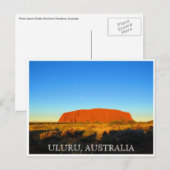 uluru australia sky briefkaart (Voorkant / Achterkant)