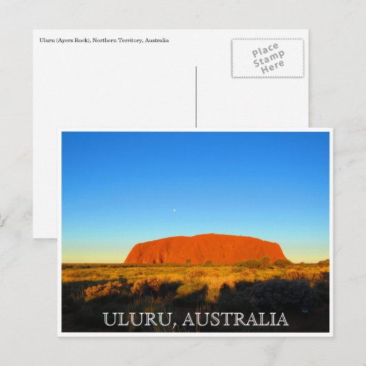 uluru australia sky briefkaart (Voorkant / Achterkant)