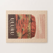 Uluru Australia Travel Art Vintage Legpuzzel (Horizontaal)