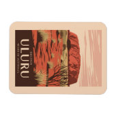 Uluru Australia Travel Art Vintage Magneet (Horizontaal)