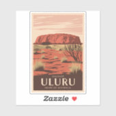 Uluru Australia Travel Art Vintage Sticker (Vel)