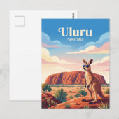 Uluru Australië Briefkaart (Voorkant / Achterkant)