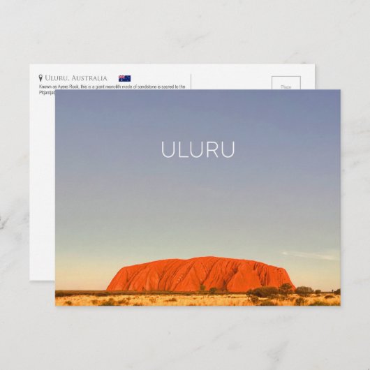 Uluru, Australië Briefkaart (Voorkant / Achterkant)