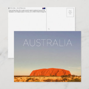 Uluru, Australië Reisansichtkaart Briefkaart