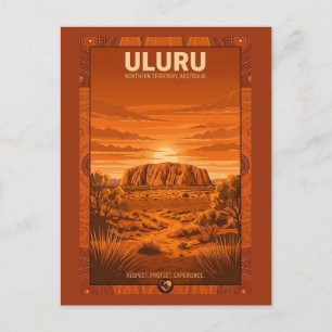 Uluru Australië Reisposter Briefkaart