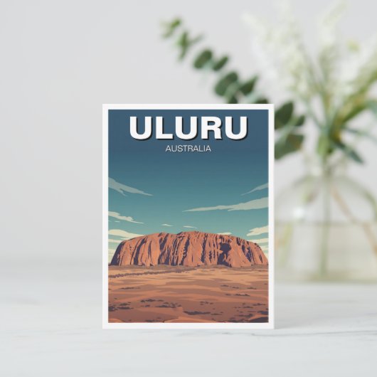 Uluru Australië Reizen Briefkaart (Staand voorkant)