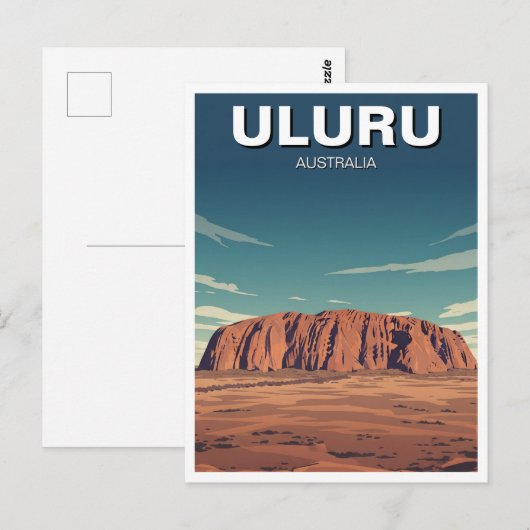 Uluru Australië Reizen Briefkaart (Voorkant / Achterkant)