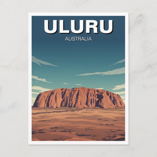 Uluru Australië Reizen Briefkaart (Voorkant)