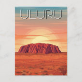  Uluru Australië zonsondergang Briefkaart (Voorkant)