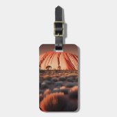 Uluru "Ayers Rock" Australia olieverf, Bagagelabel (Voorkant verticaal)