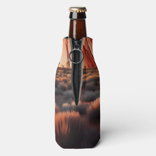 Uluru "Ayers Rock" Australia olieverf, Flesjeskoeler (Fles Achterkant)