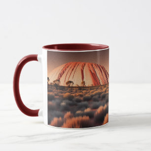 Uluru "Ayers Rock" Australia olieverf, Mok