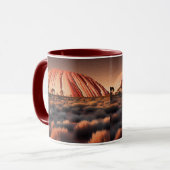 Uluru "Ayers Rock" Australia olieverf, Mok (Voorkant links)