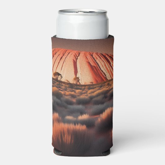 Uluru "Ayers Rock" Australia olieverf, Seltzer Blikjeskoeler (Seltzer Voorkant)