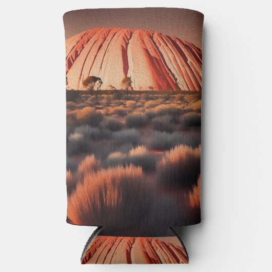 Uluru "Ayers Rock" Australia olieverf, Seltzer Blikjeskoeler (Voorkant)