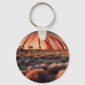 Uluru "Ayers Rock" Australia olieverf, Sleutelhanger (Achterkant)