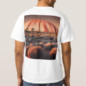 Uluru "Ayers Rock" Australia olieverf, T-shirt (Achterkant)