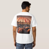 Uluru "Ayers Rock" Australia olieverf, T-shirt (Achterkant volledig)
