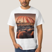 Uluru "Ayers Rock" Australia olieverf, T-shirt (Voorkant)