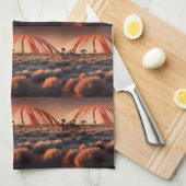 Uluru "Ayers Rock" Australia olieverf, Theedoek (Quarter Fold)