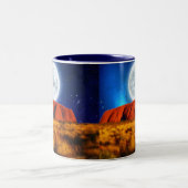 ULURU Ayer's Rock Australian Outback Art Tweekleurige Koffiemok (Center)