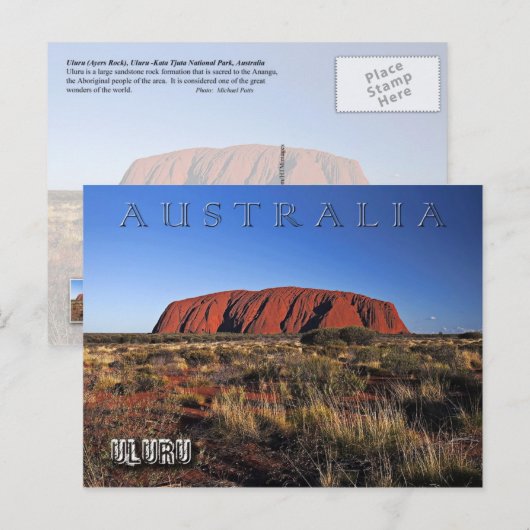 Uluru (Ayers Rock), Australië Briefkaart (Voorkant / Achterkant)