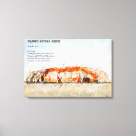 Uluru, Ayers Rock Canvas Afdruk
