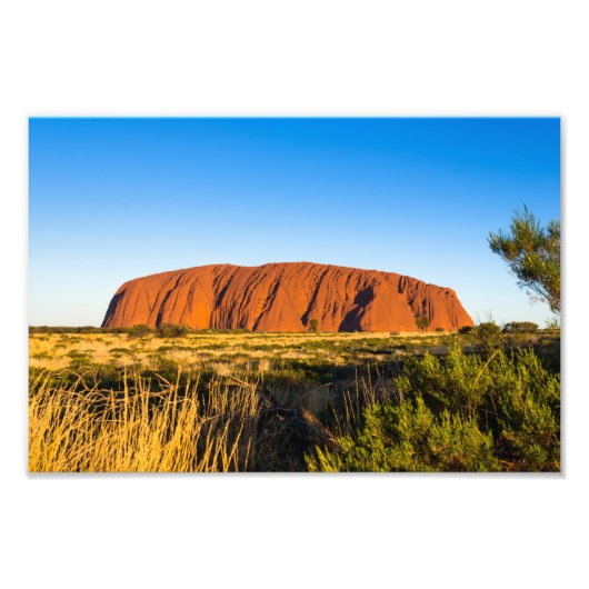 Uluru Ayers Rock in het buitenland Australië Foto Afdruk (Voorkant)