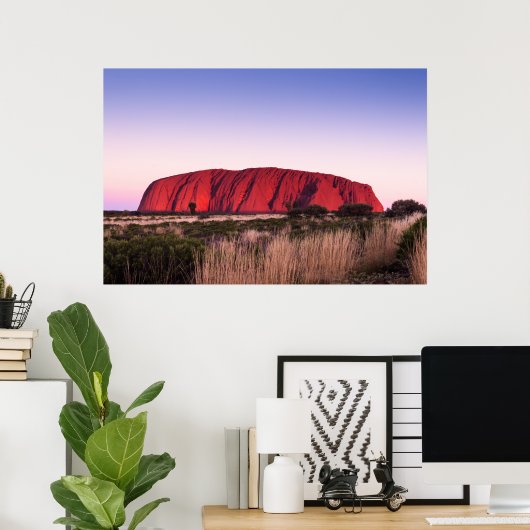 Uluru Ayers Rock in het buitenland Australië Poster (Thuiskantoor)