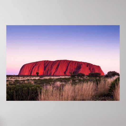 Uluru Ayers Rock in het buitenland Australië Poster (Voorkant)