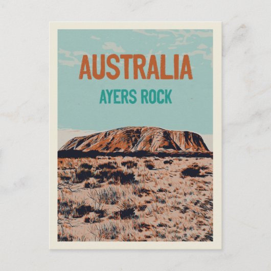 Uluru Ayers Rock, Northern Territory Australia Briefkaart (Voorkant)