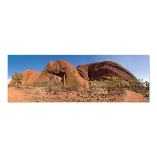 Uluru Ayers Rock sluit Panorama af Foto Afdruk (Voorkant)