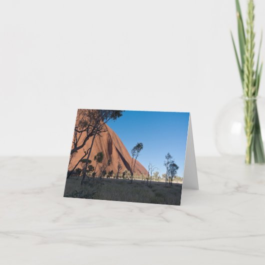 uluru en woestijnvlakte bedankkaart (Voorkant)
