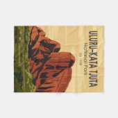 Uluru-Kata Tjuta National Park Australia  Fleece Deken (Voorkant (Horizontaal))