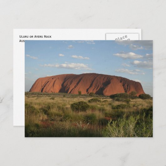 Uluru of Ayers Rock Briefkaart (Voorkant / Achterkant)