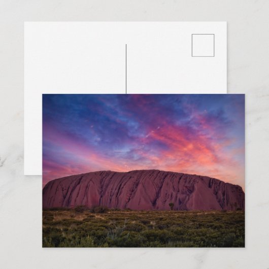 Uluru op Sunset Briefkaart (Voorkant / Achterkant)