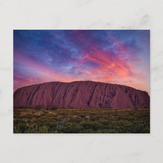 Uluru op Sunset Briefkaart (Voorkant)