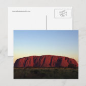 Uluru op zonsondergang briefkaart (Voorkant / Achterkant)
