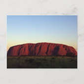 Uluru op zonsondergang briefkaart (Voorkant)