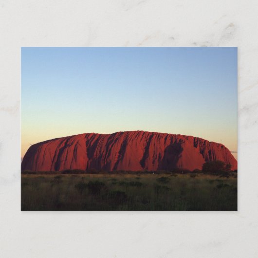 Uluru op zonsondergang briefkaart (Voorkant)